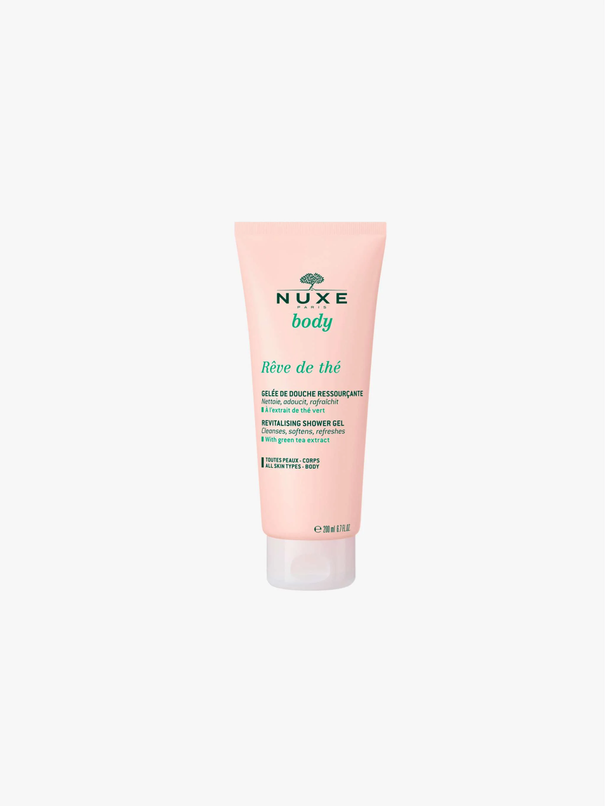 Gel de ducha revitalizante Reve de The 200ml, con extracto de té verde y textura fresca