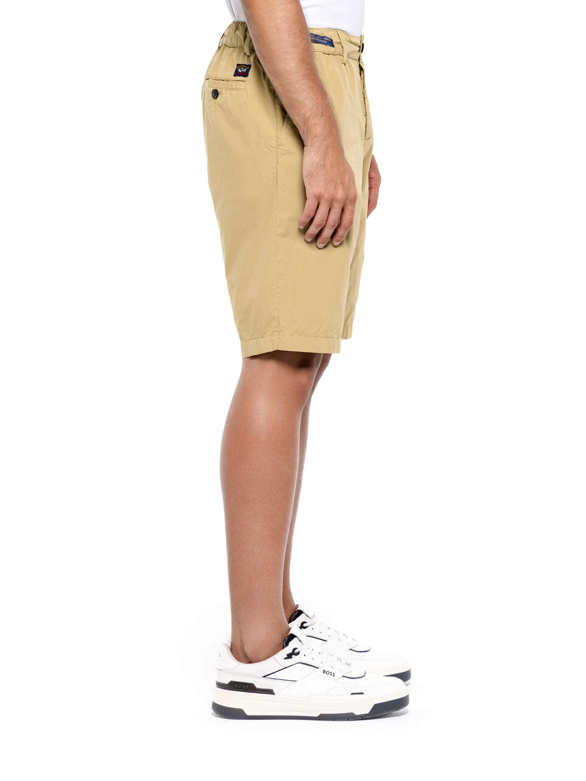 Bermuda de algodón Popelina, color beige, para Caballeros - Image 3