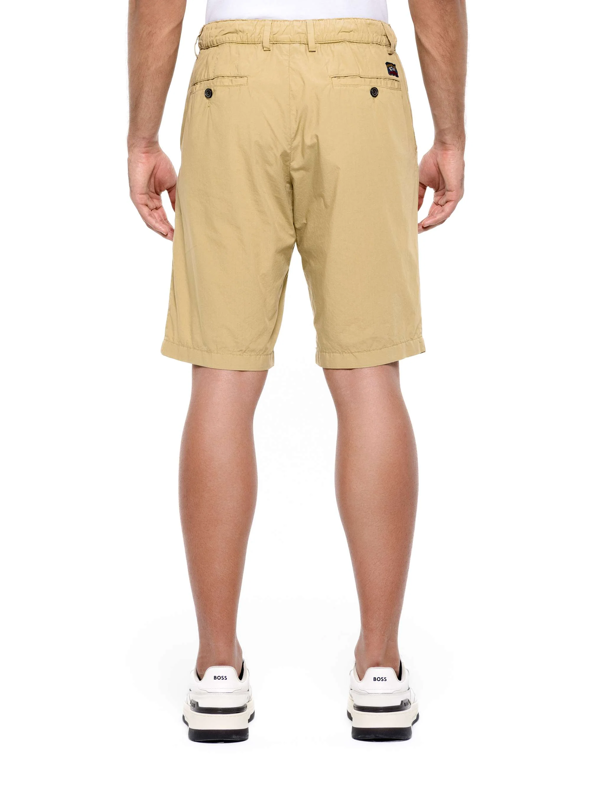 Bermuda de algodón Popelina, color beige, para Caballeros - Image 4