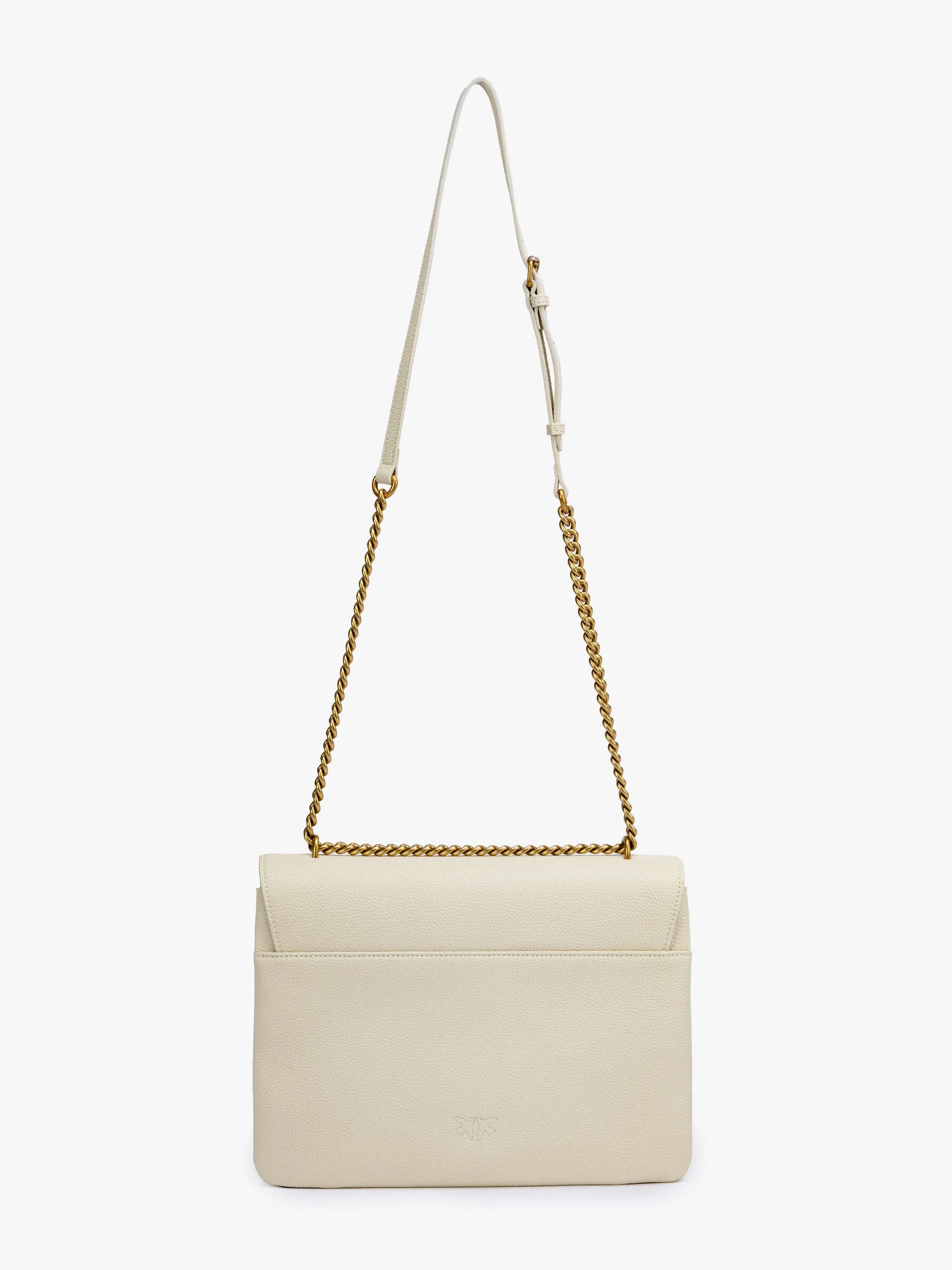 Bolso Love Soft Big Pelle Bottalata, color blanco con dorado, para Damas - Image 4