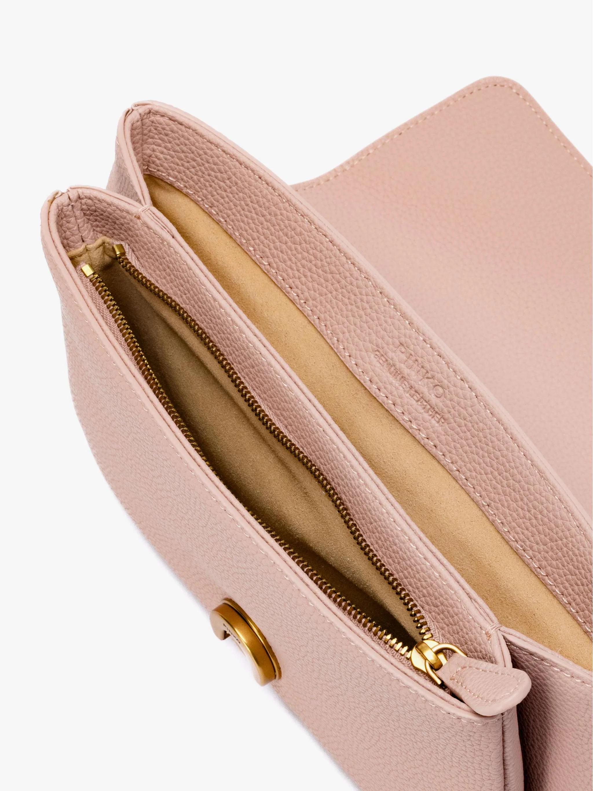 Bolso Love Soft mini Pelle Bottalata, color rosa vieja con dorado, para Damas - Image 5