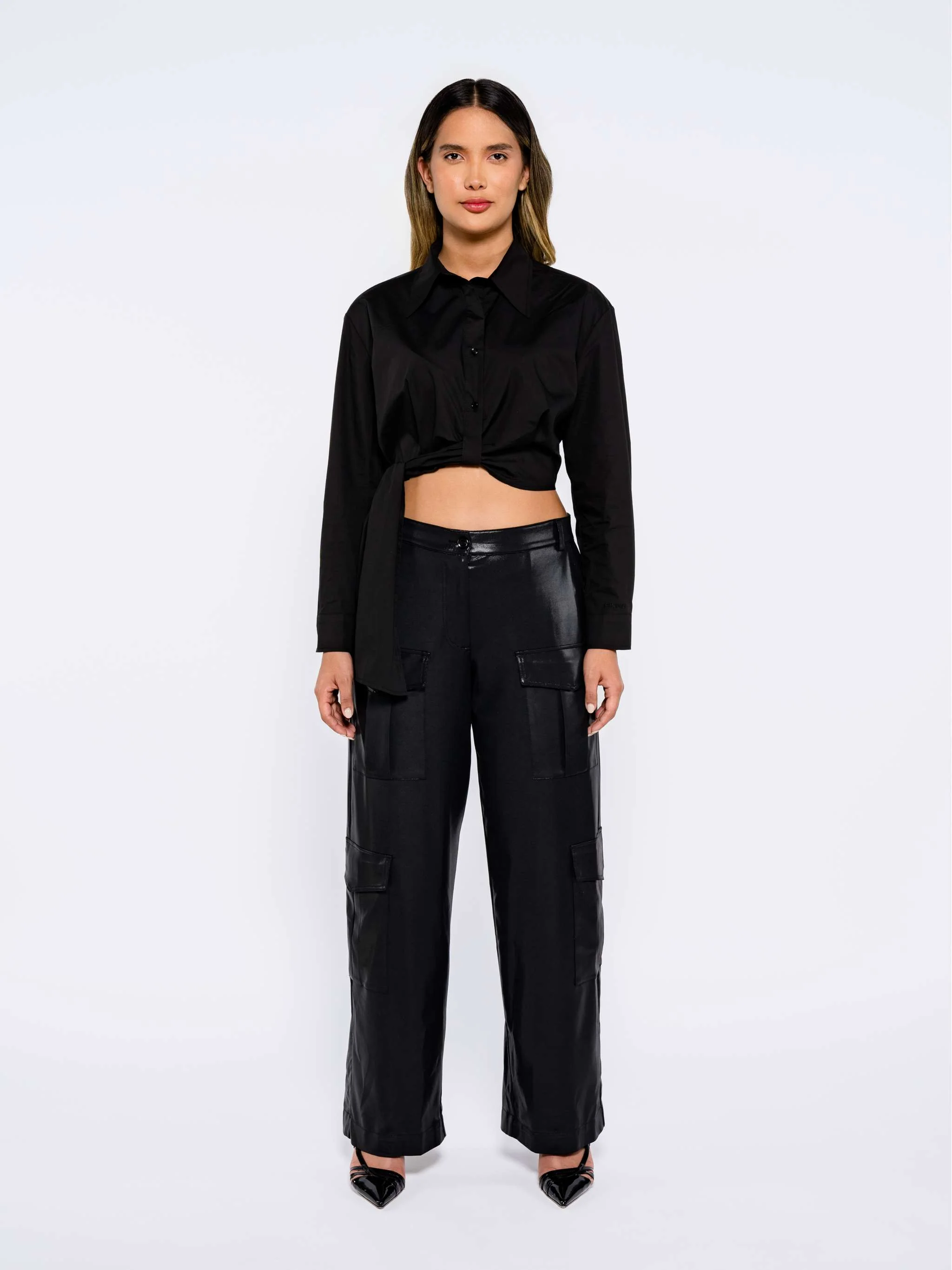 Camisa Camene, color negro, para Damas - Image 3
