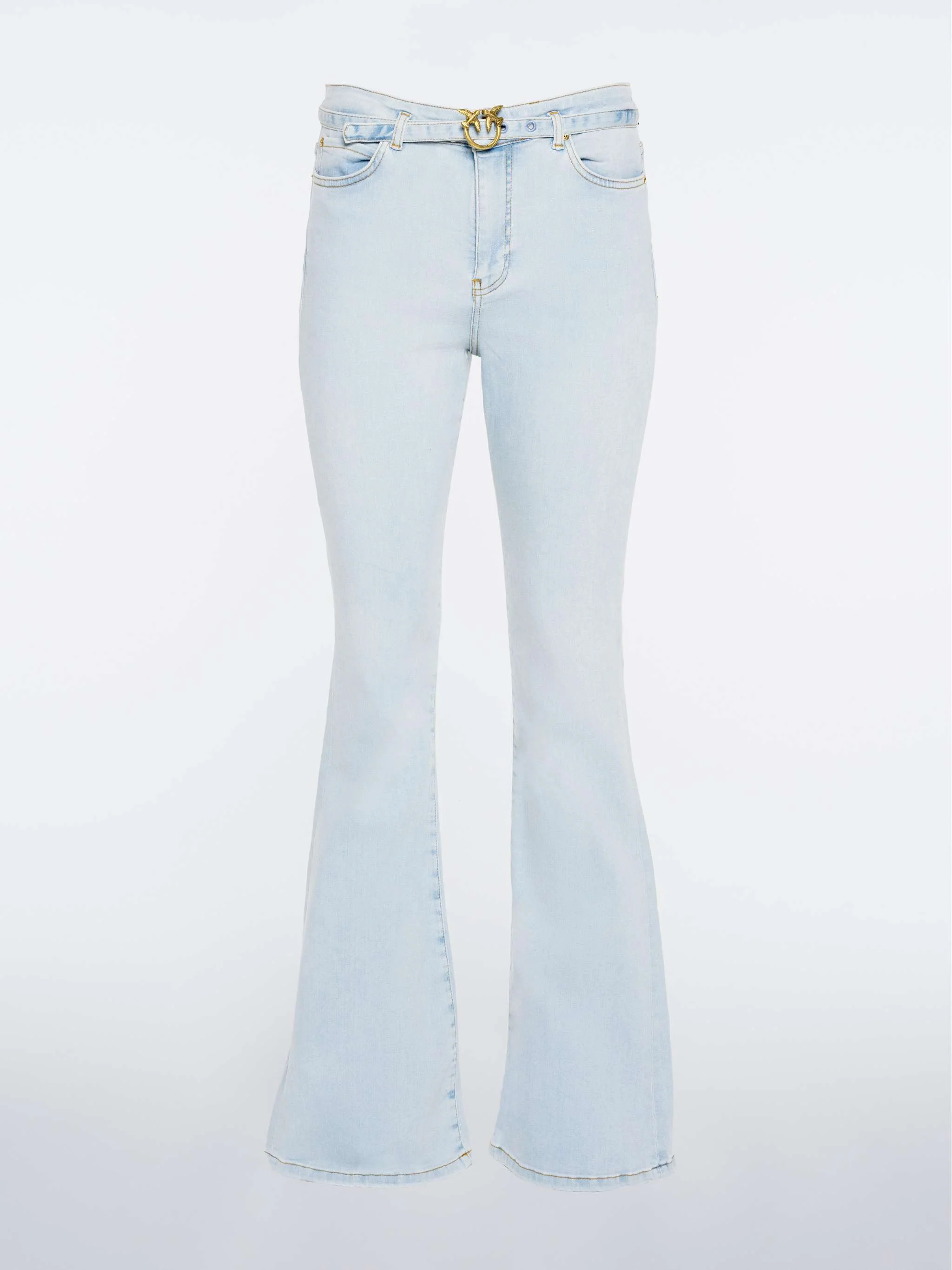 Jeans Flora Flare, color azul claro, para Damas