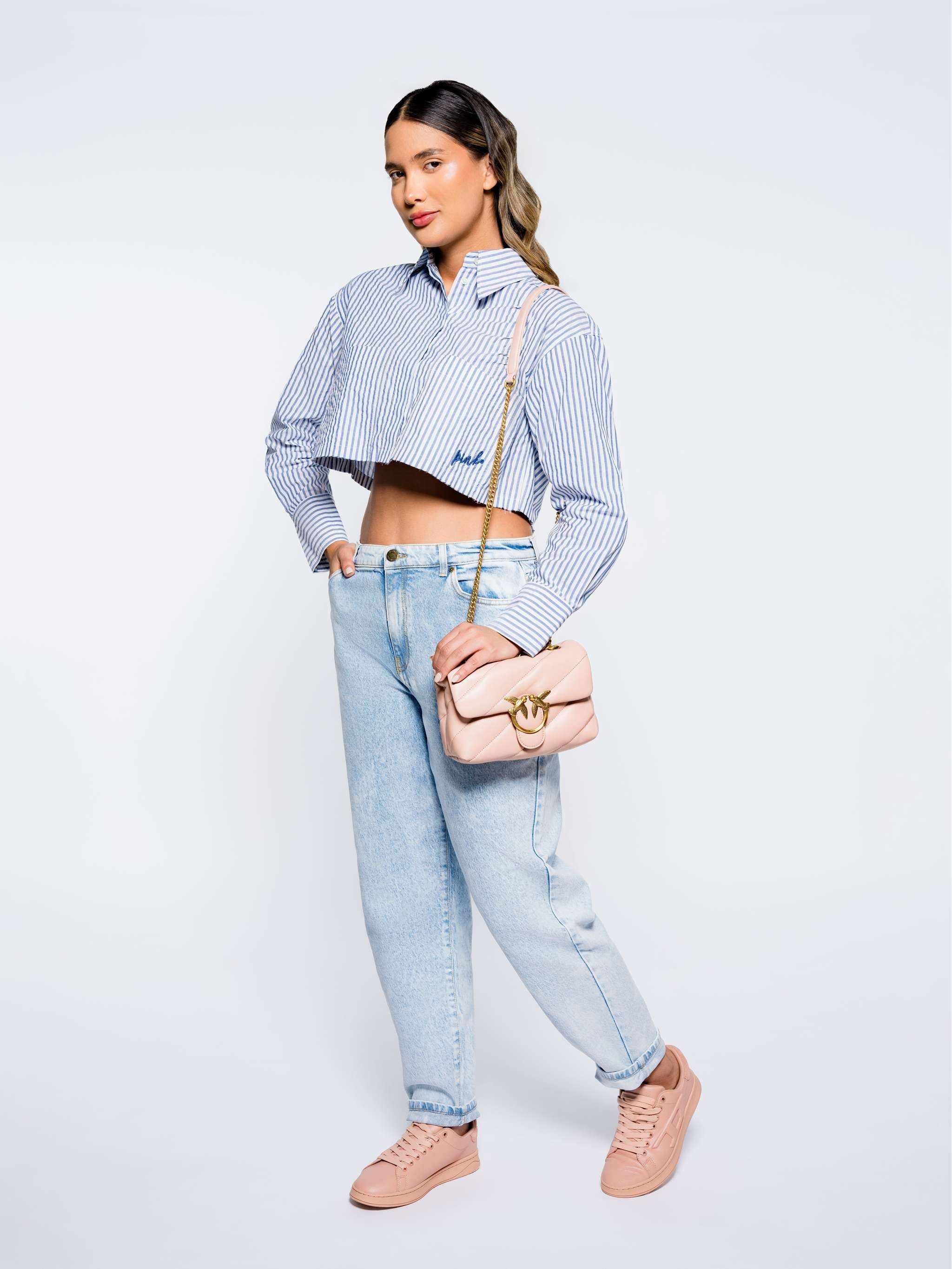 Jeans Maddie Mom, color azul claro, para Damas - Image 2