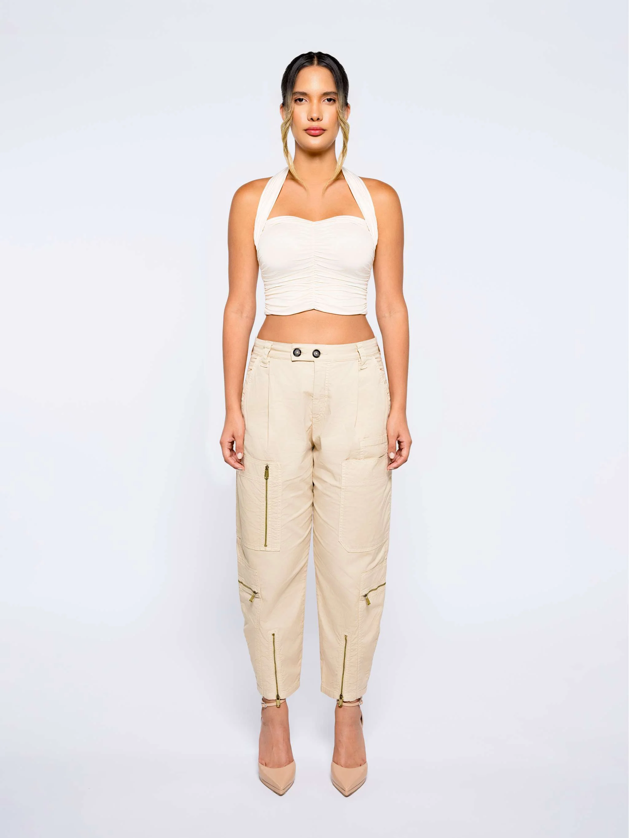 Pantalón Matese, color beige, para Damas - Image 3