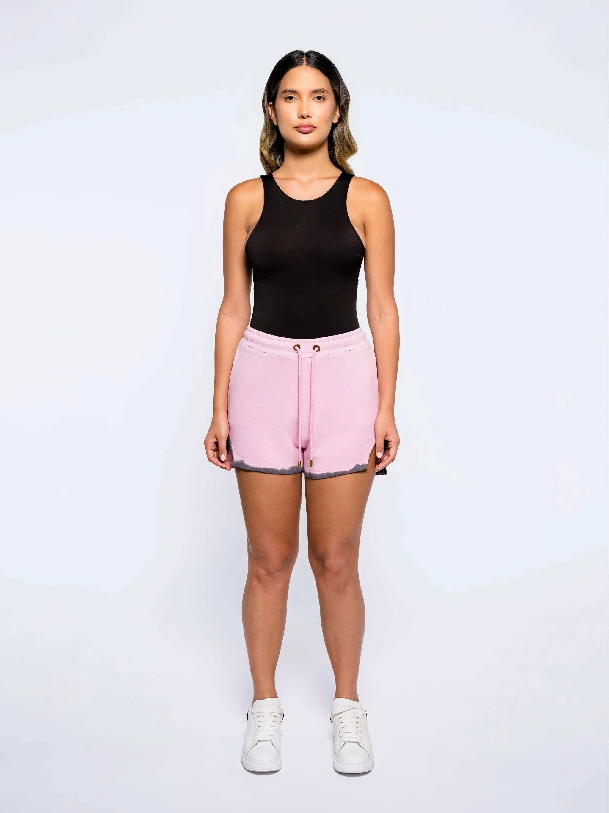 Short Salto, color rosado con gris, para Damas - Image 3