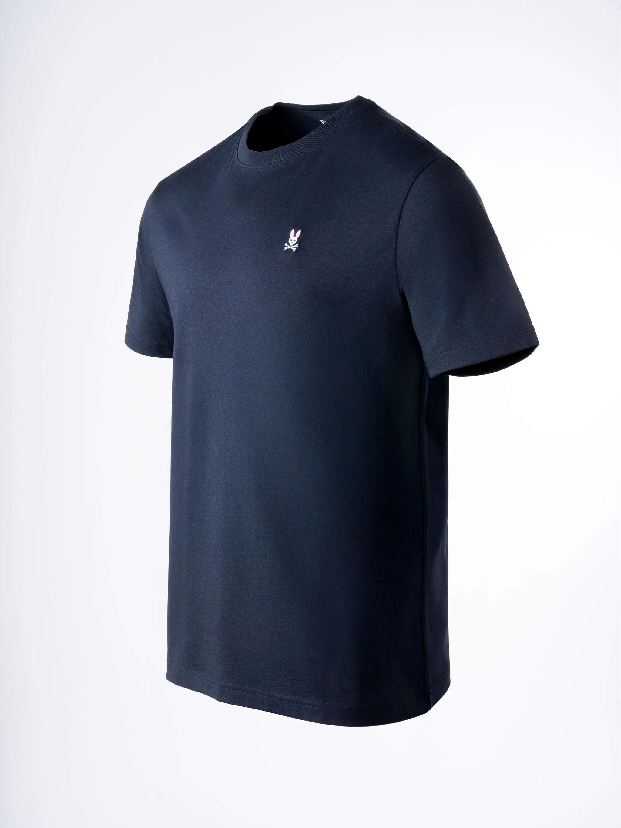 Camiseta Clásica Cuello Redondo, color azul marino, para Caballeros - Image 3