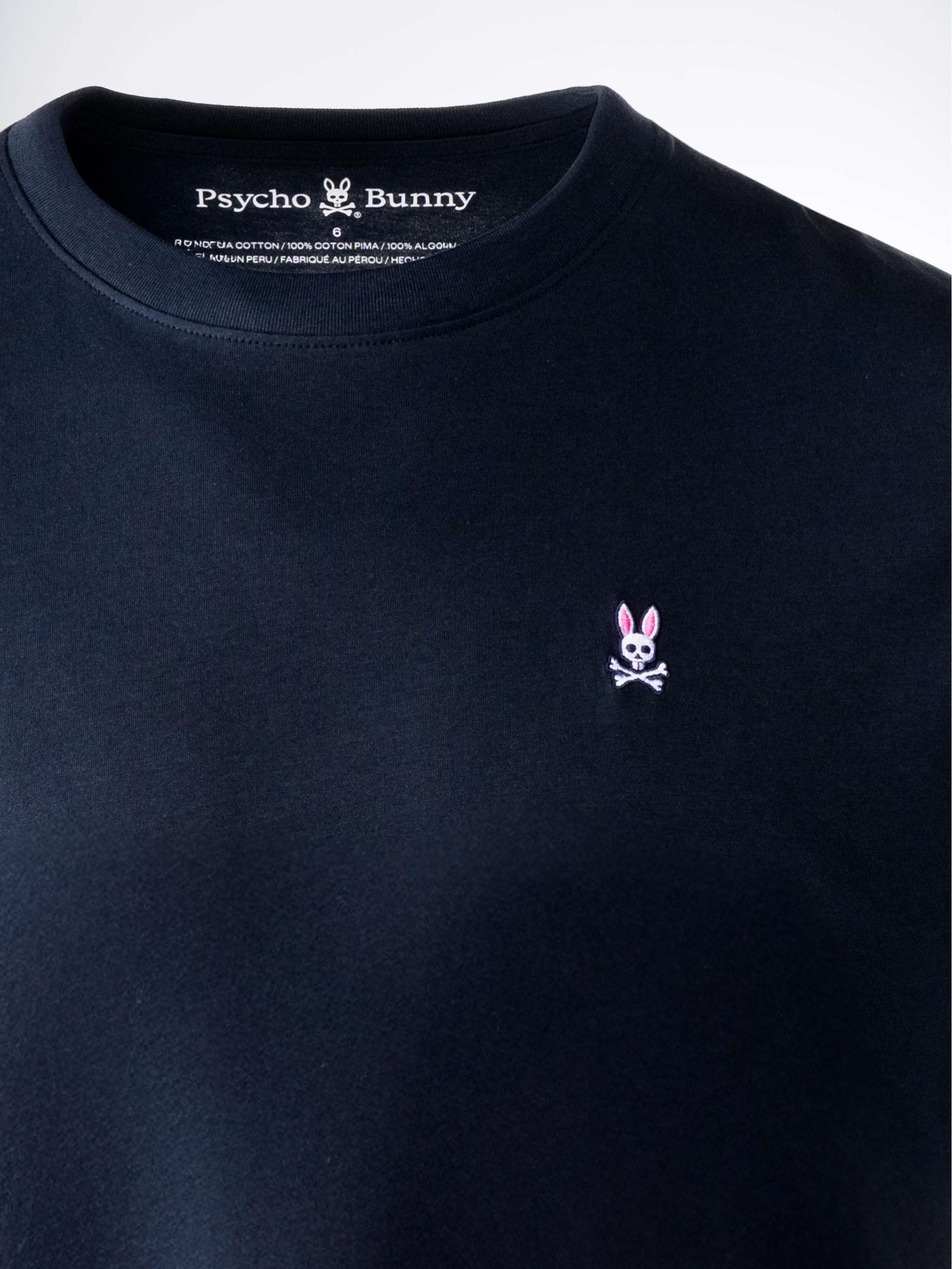 Camiseta Clásica Cuello Redondo, color azul marino, para Caballeros - Image 4