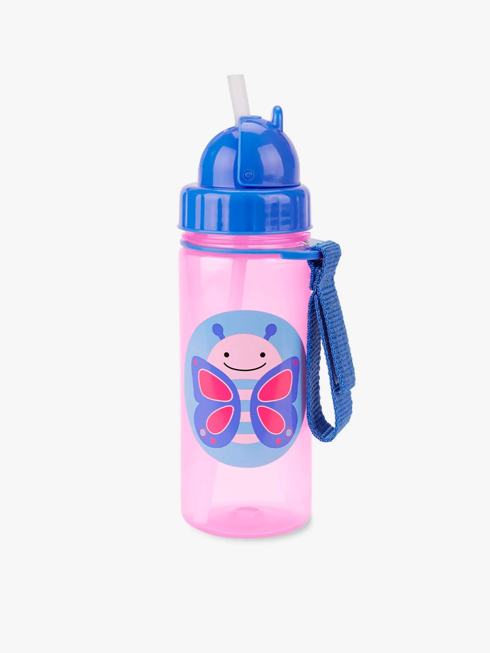 Vaso con pitillo - Mariposa