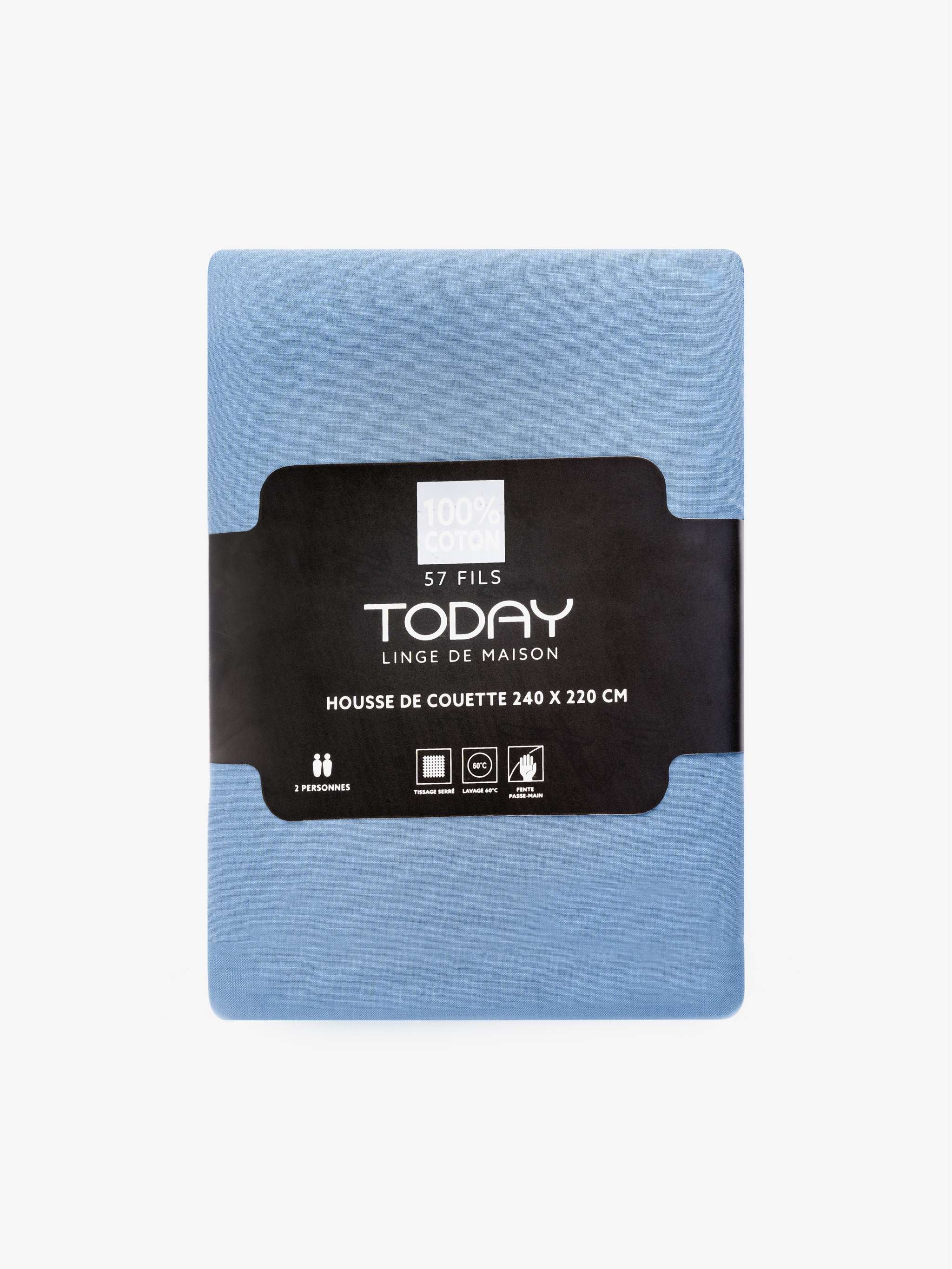 Cubre duvet full, color azul claro
