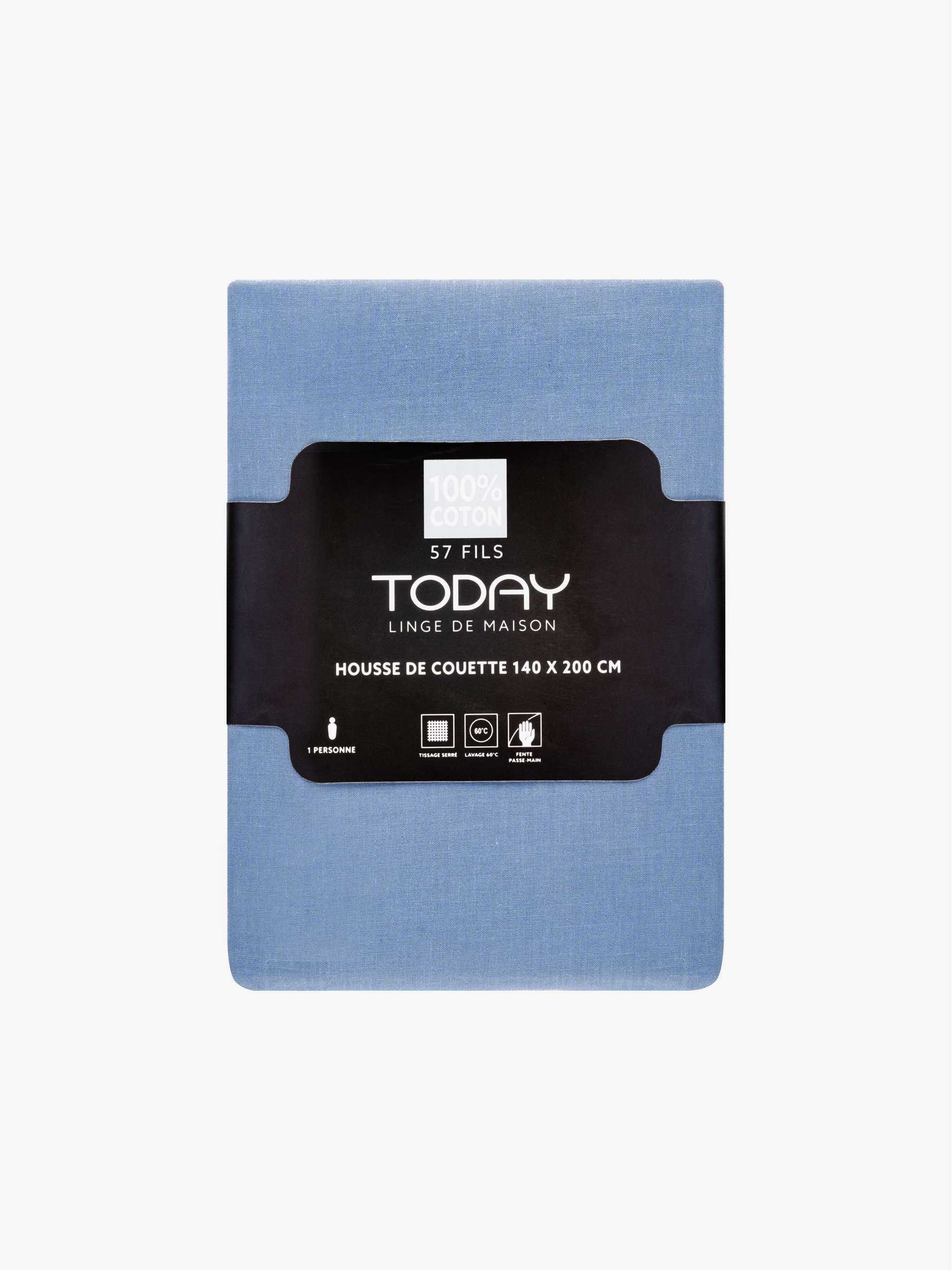 Cubre duvet twin, color azul claro