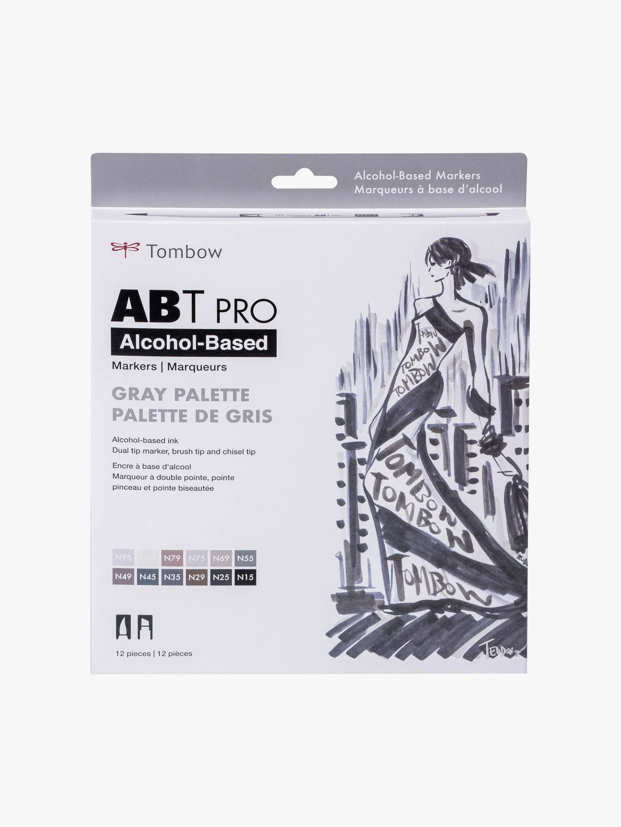 Marcadores abt pro gray, 12 unidades