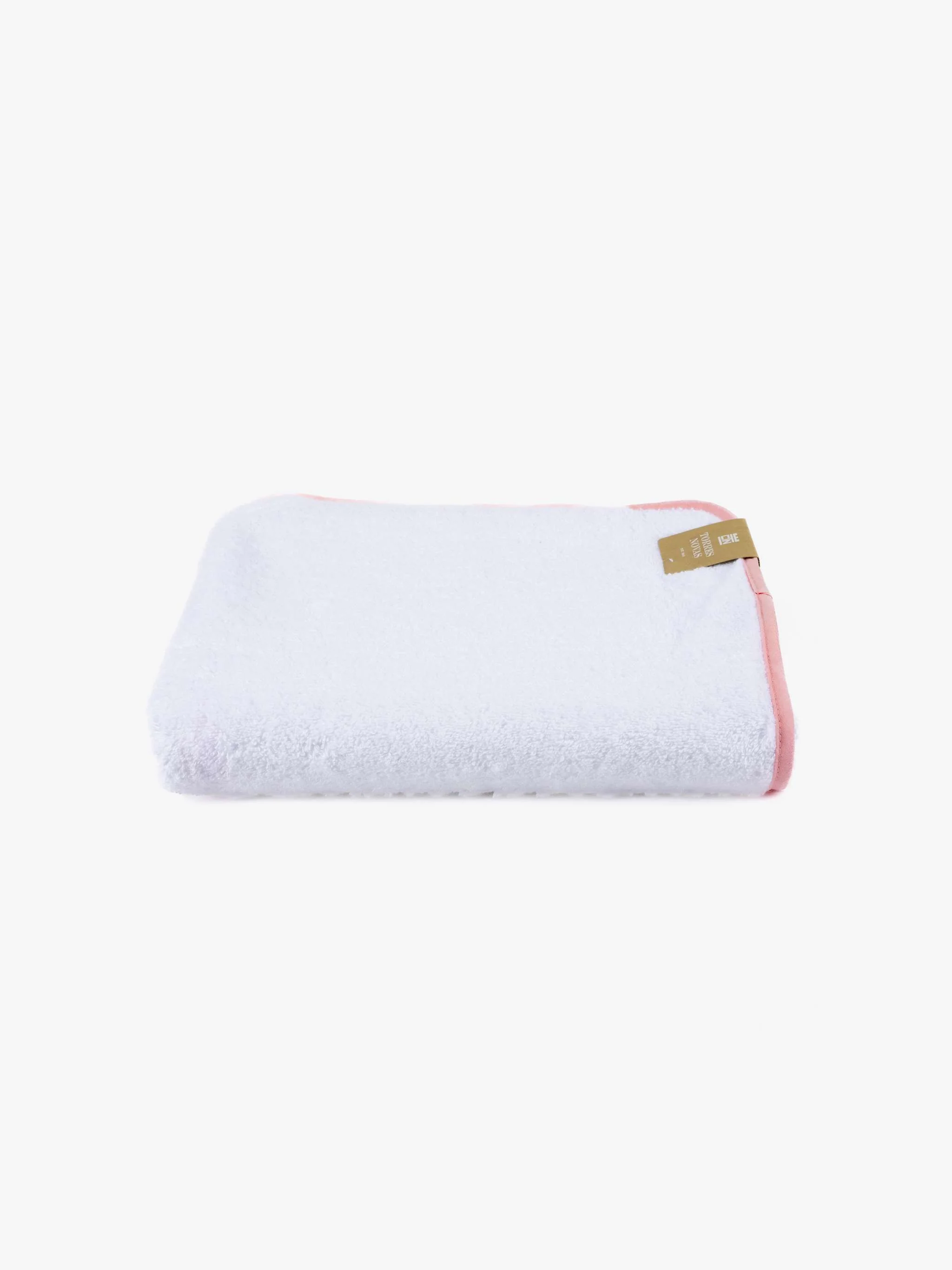 Toalla de bebé con capucha, tamaño 90 x 90 cm, 600 g/m2 algodón orgánico, color rosa claro