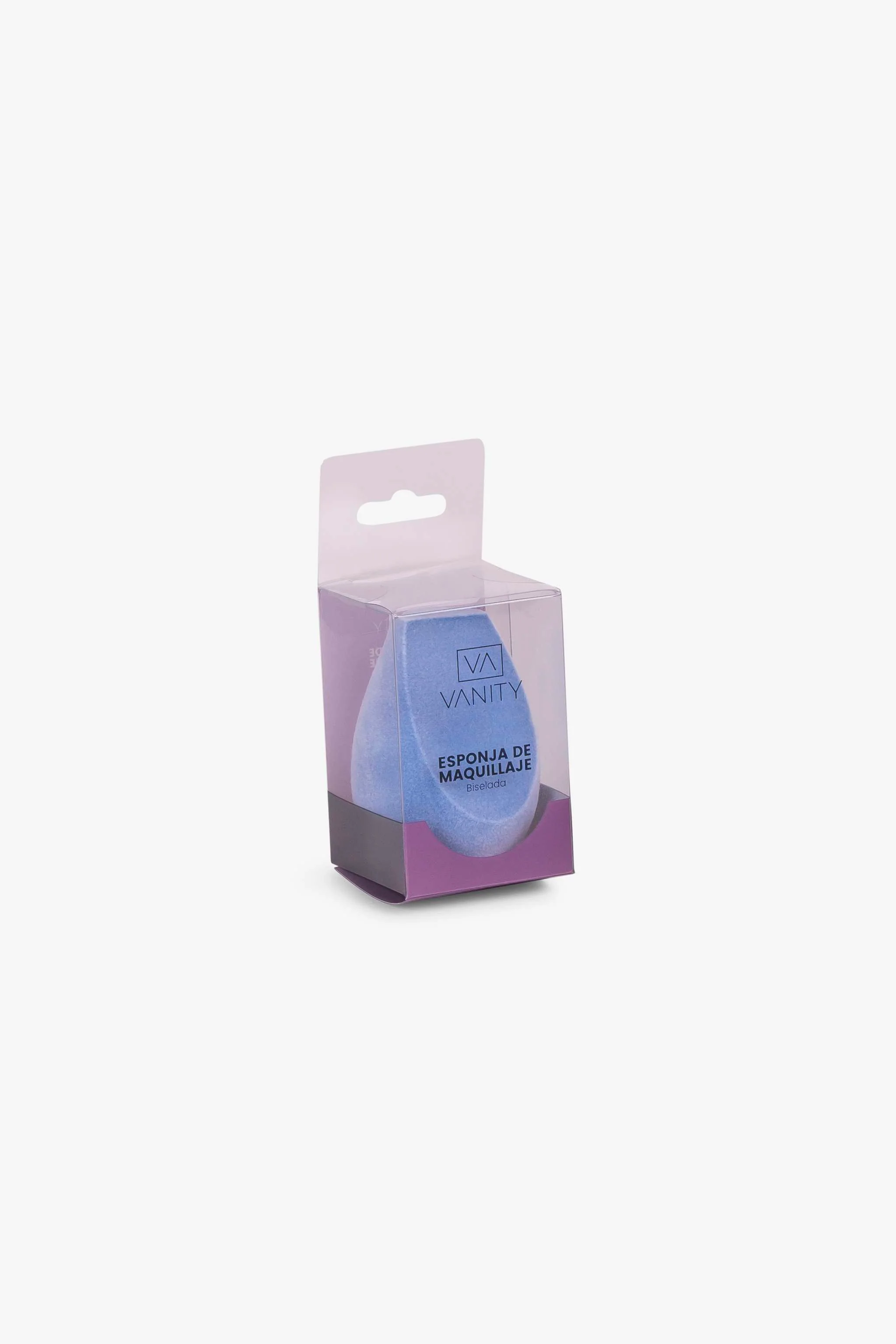 Esponja para maquillaje azul, forma ergonómica y textura porosa - Image 3