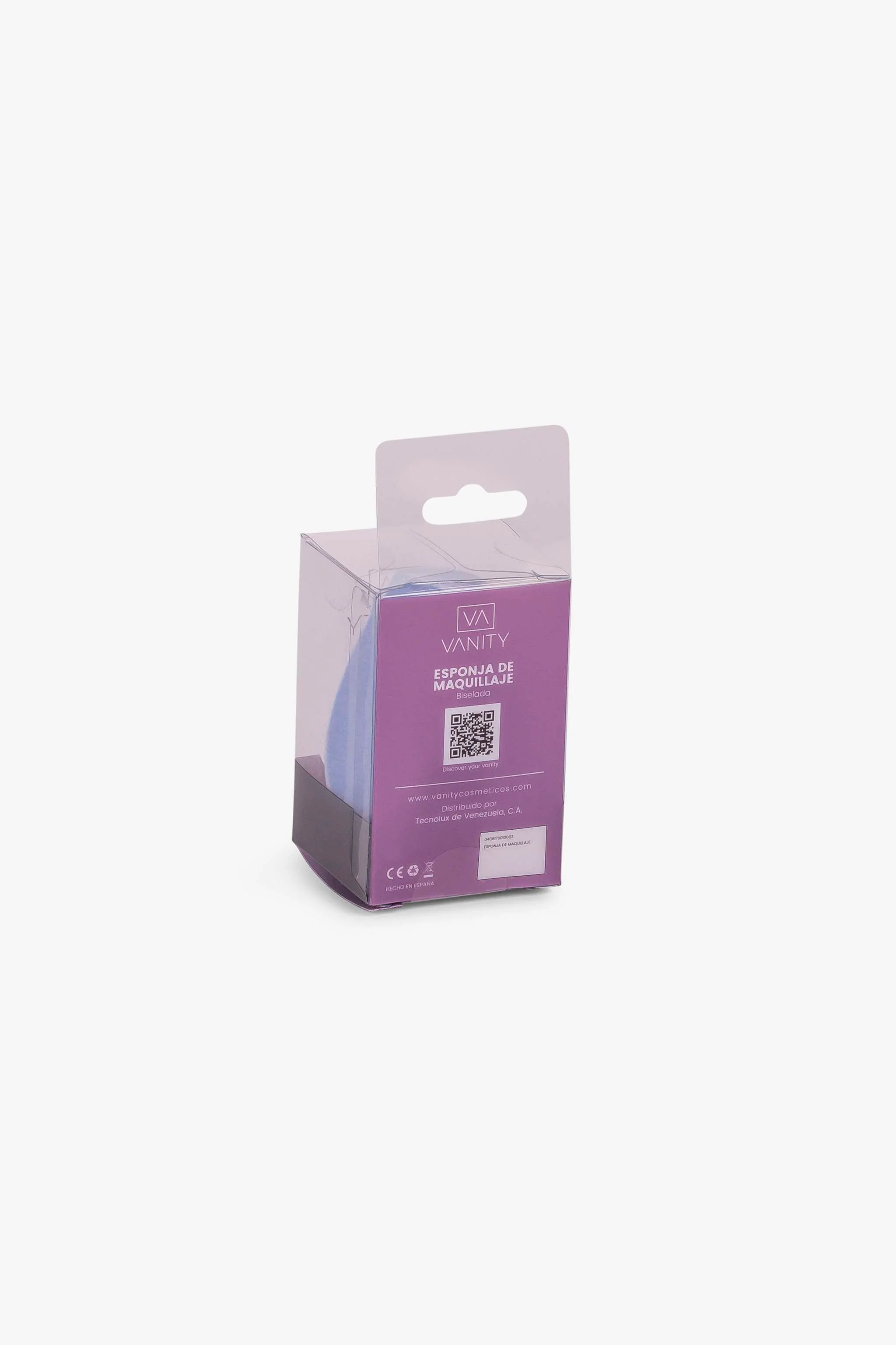 Esponja para maquillaje azul, forma ergonómica y textura porosa - Image 4