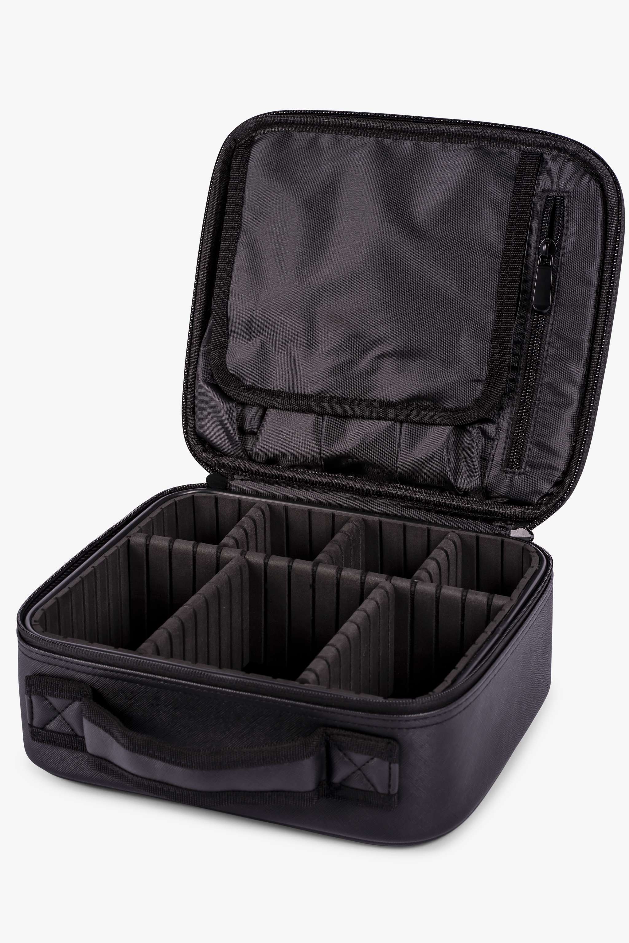 Neceser de cosméticos color negro, diseño elegante y resistente - Image 3