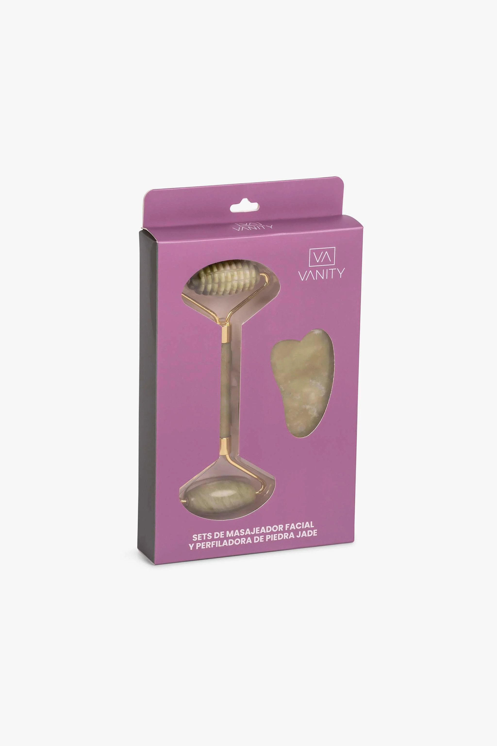 Rodillo y piedra de jade, masaje facial y efecto relajante - Image 3