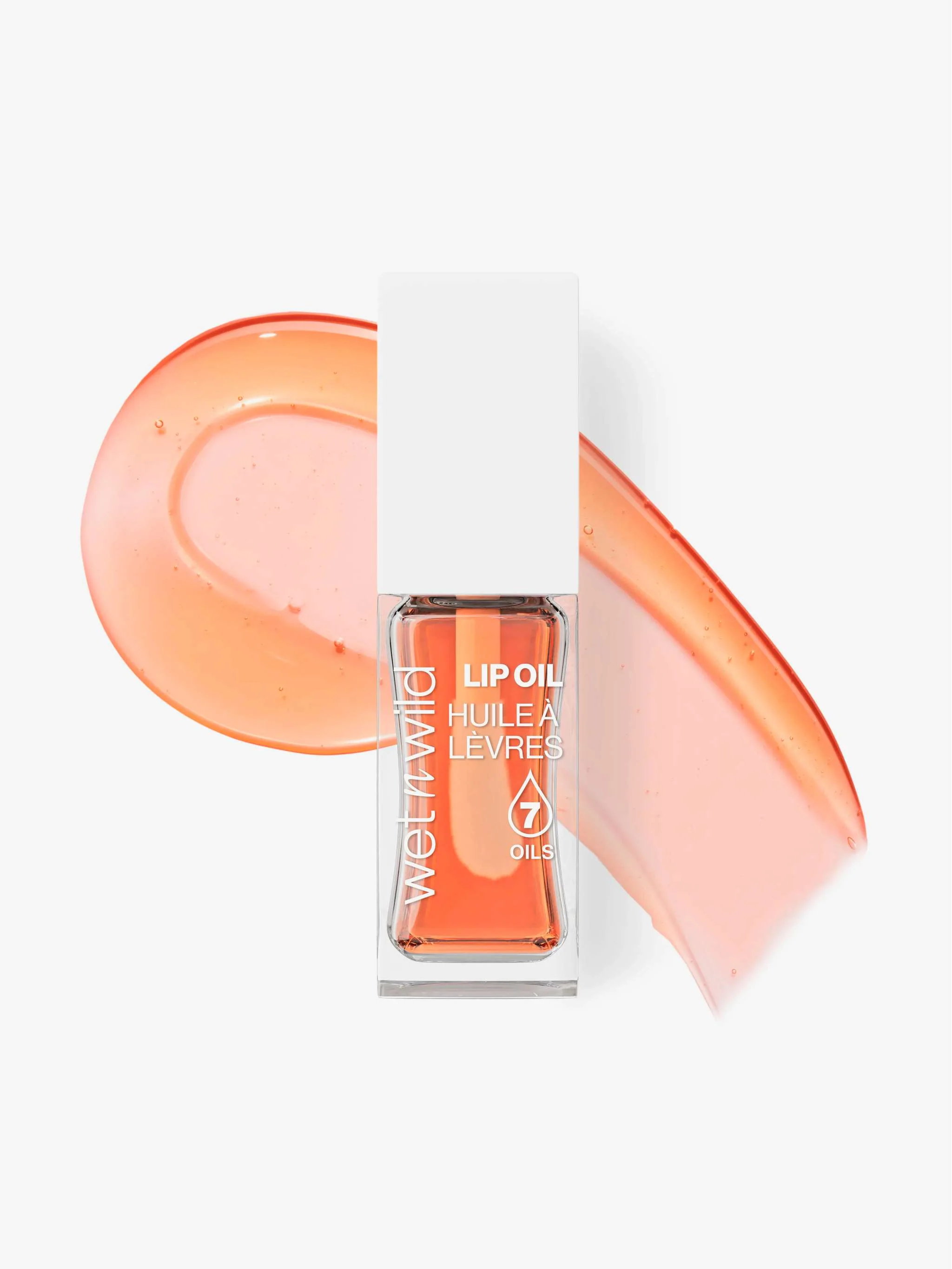 Aceite labial Orange Blossom, acabado brillante y tono naranja suave, color Orange Blossom